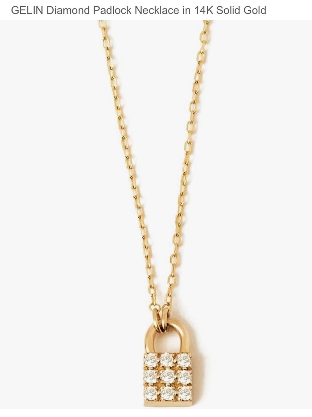 Gelin Padlock Necklace 14k